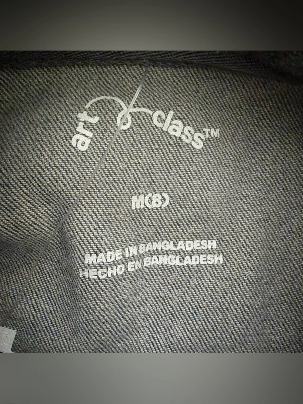 art class Gray Hooded Denim Jacket Size M (8)